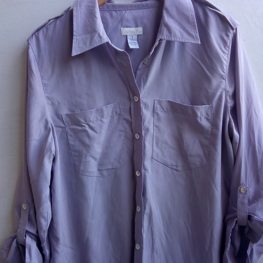 chico's | Long Sleeves Button Down Shirt Blouse